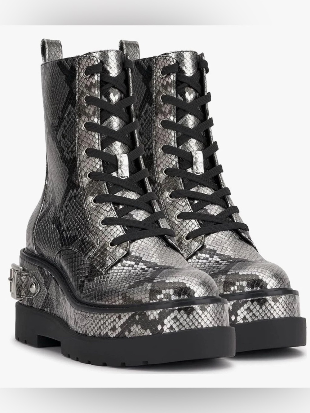 Chrome Jessica Simpson womens Imelda Platform Combat Boot